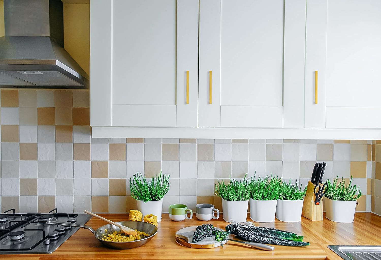 Sturdy 10-Pack Kitchen Cabinet Pulls Solid 5-Inch Brass Handles for statement kitchen designs