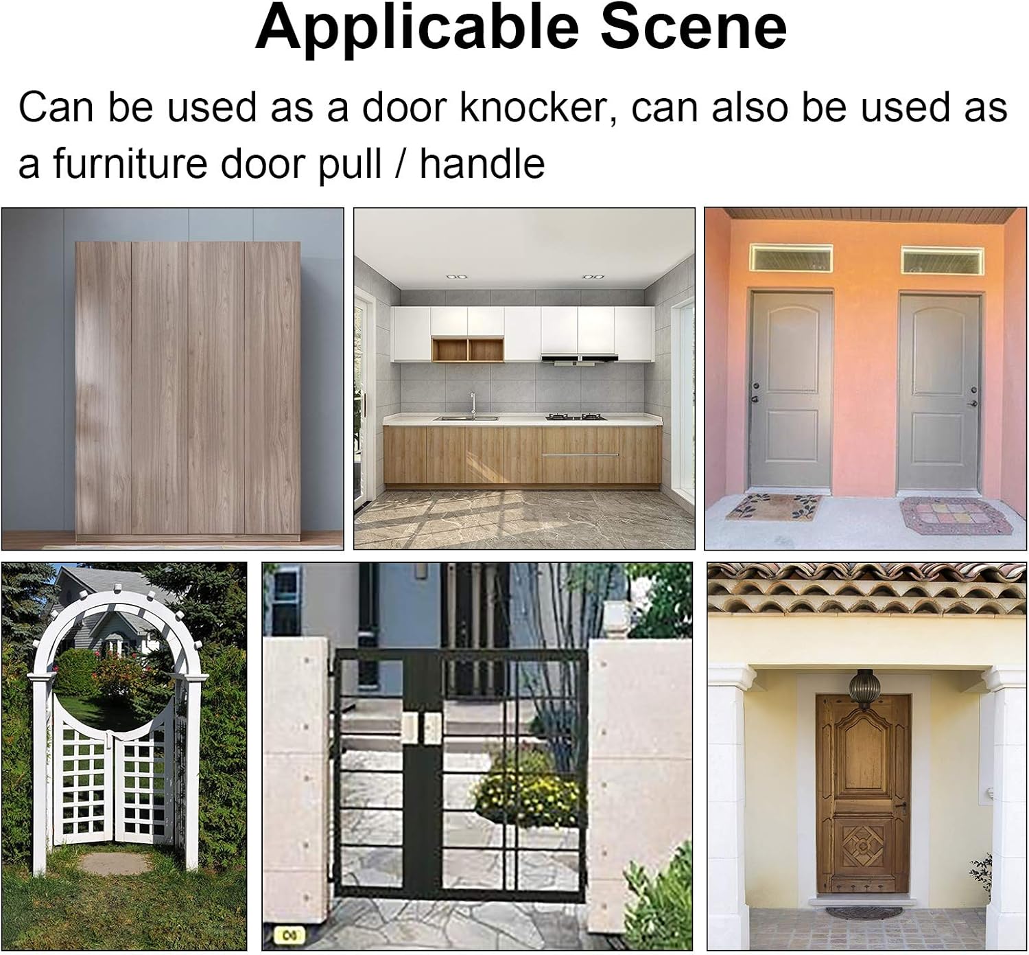 DECJANSliding Barn Door Knockers Rustic Green Shell-Shape Cast Iron Knockers for Cottage Home