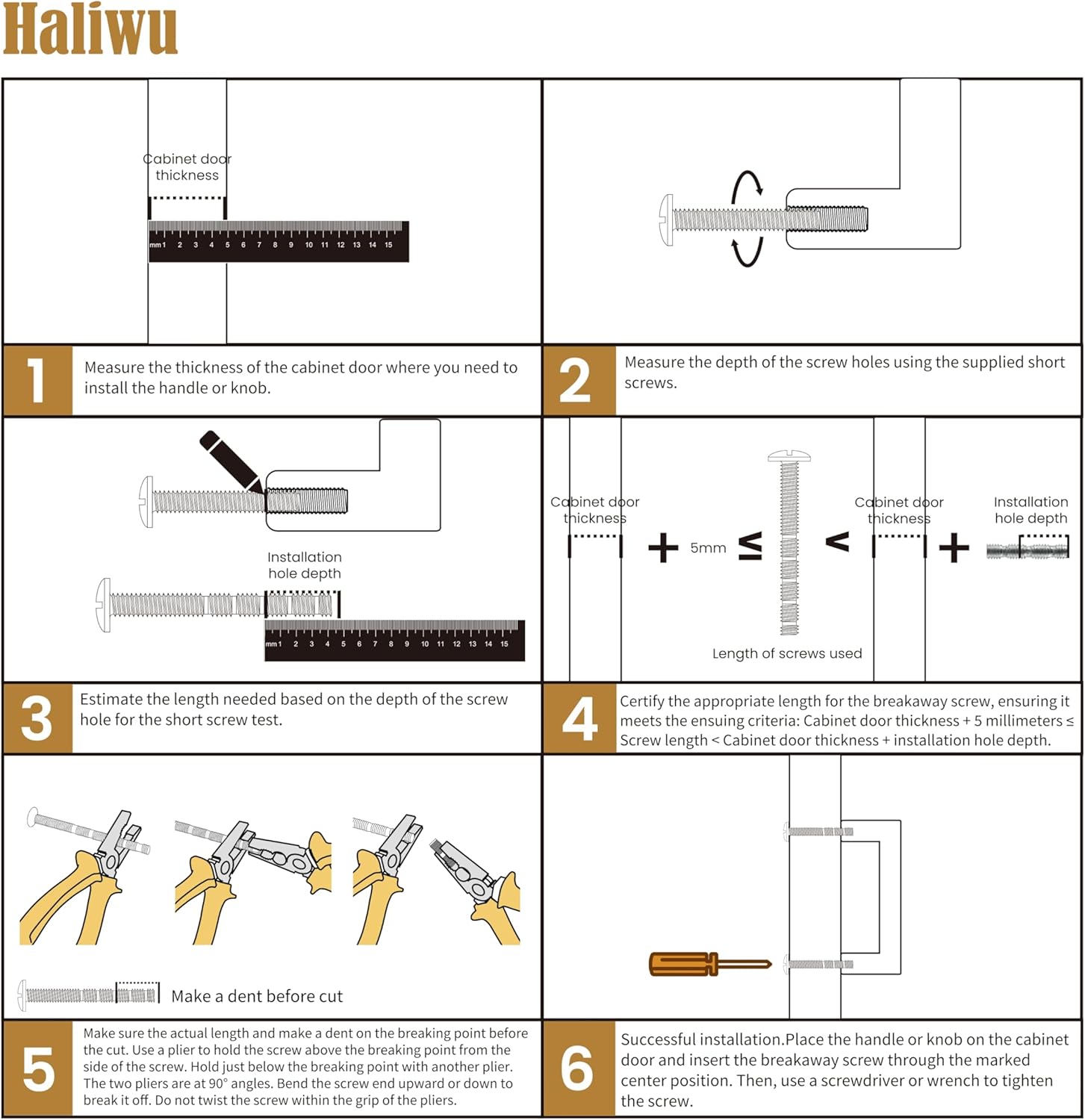 Haliwu 30-Pack Gold Cabinet Pulls with Brass Finish for Modern Home Decor
