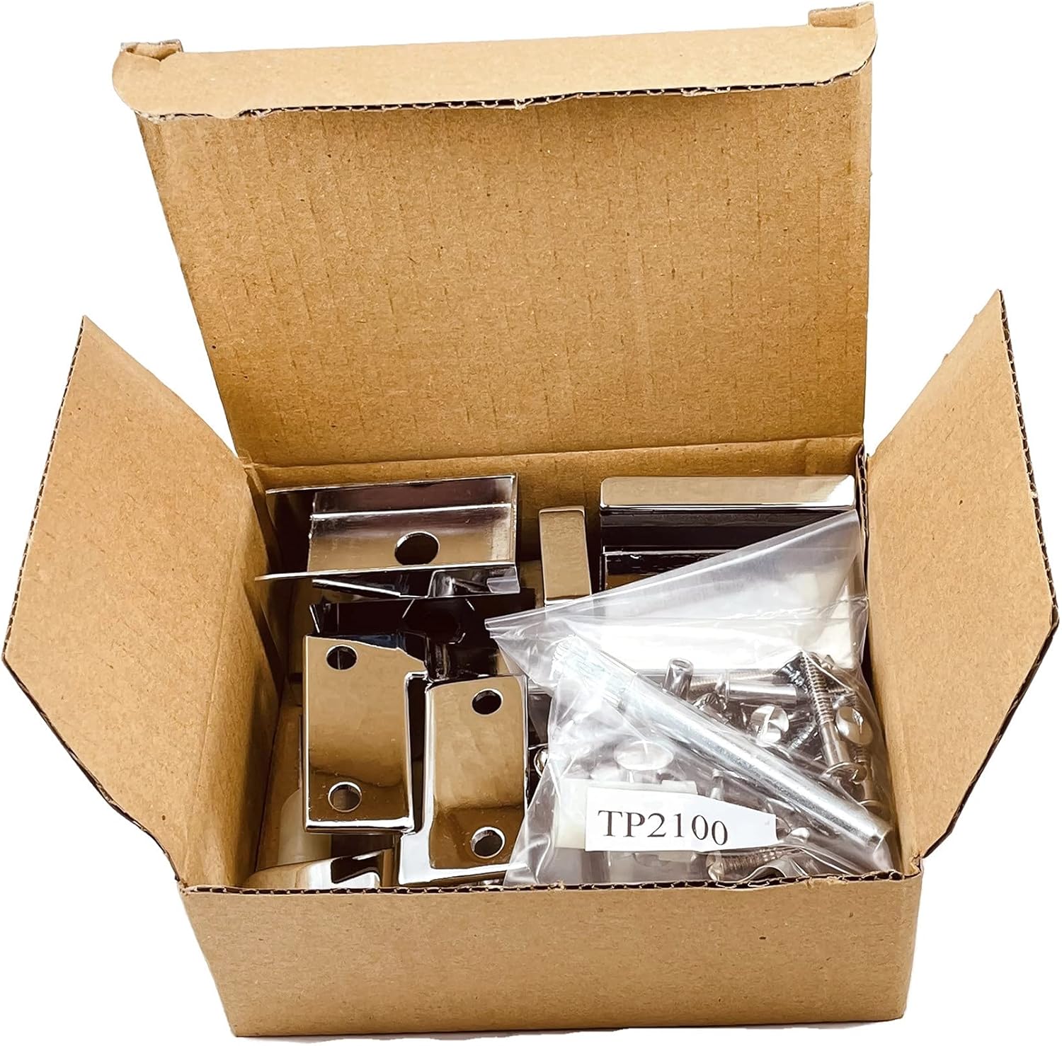 Waterproof Partition Door Hinges for Outswing Toilets Durable Chrome-Zinc Door Swing Set