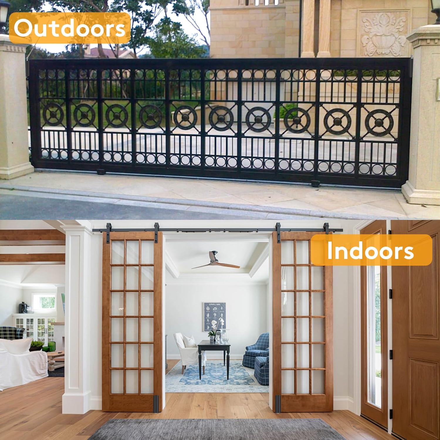 Neiteli 6 L-Shaped Gate Roller Bracket Adjustable Heavy Duty Universal Color Galvanized