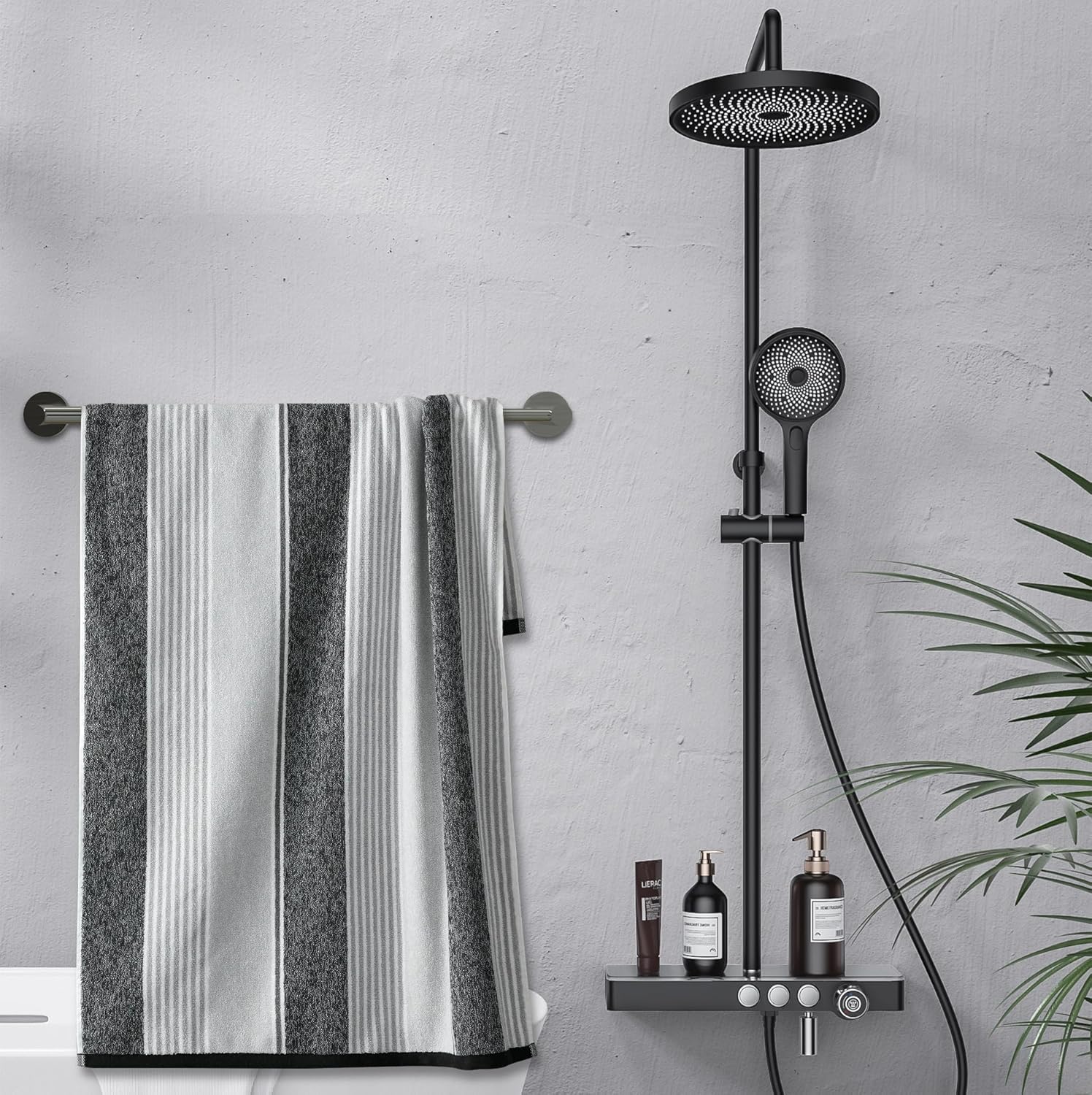 Adjustable 304 Stainless Steel Towel Bar for Bathroom Sturdy and Rust-Proof Towel Holder