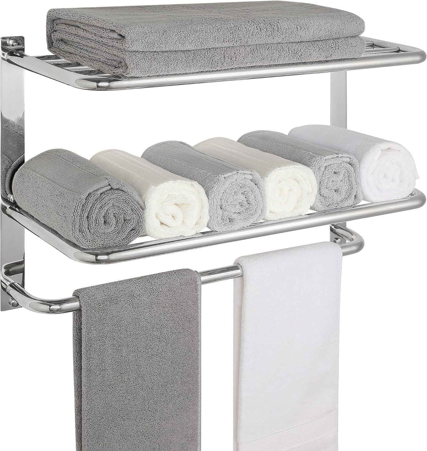 Rust-Proof 3-Tier Towel Rack for Bathroom Smooth Finish Easy to Install and Use
