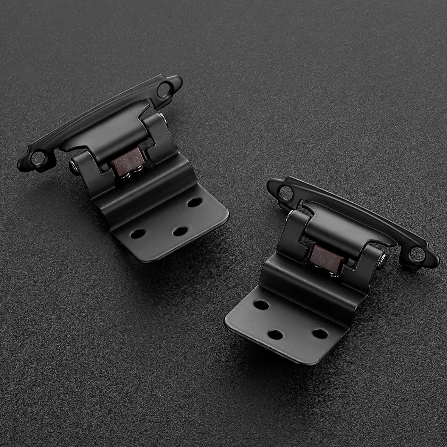 Ravinte 20-Packs 38 Inset Matte Black Cabinet Hinges Smooth Silent Close for Kitchen Bathroom Doors